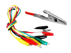 Krokodyl 32 mm z przewodem 53 cm (komplet 5 sztuk).