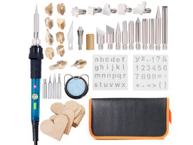 Pirograf wypalarka do drewna 60W lutownica grotowa zestaw 46 elementów DSC3 KIT4 dcs3kit4