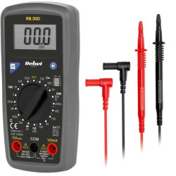 Miernik uniwersalny z funkcją testu baterii multimetr cyfrowy z wyświetlaczem LCD REBEL RB-30D