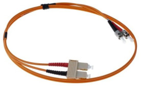 Kabel światłowodowy, średnica: 62.5/125μm, OM1 Wielomodowy, Pomarańczowy, ST/SC