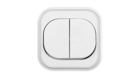 Eco Łącznik Podtynkowy Schodowy Podwójny Wp-5/2C Biały