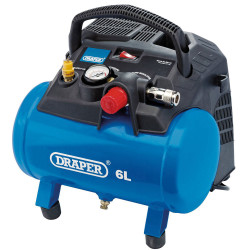 Draper 02115 6L Oil-Free Air Compressor (1.2kW)