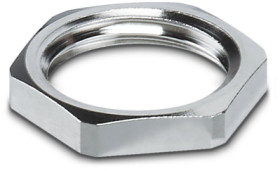 Nut, PG9, W 18 mm, H 2.8 mm, brass, 3241153