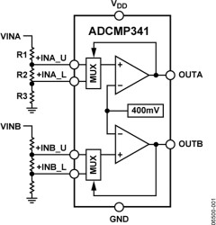 Dual 0.275% Comparator and Reference with Programmable Hysteresis