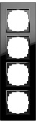 VESTRA ramka czterokrotna szkło IP20 czarny 3874-61