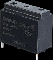 G4A-1A-PE DC12 BY OMZ Power Relay, blade terminal 6.3 mm, 12 VDC, 20A, 1 NO