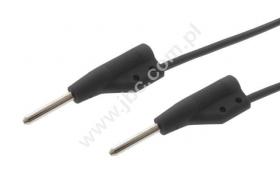 MVL 2/100 SW Przewód PVC 0,5mm2, 1m, 2x(wt.+gn.) 2mm, czarny, Hirschmann, 973596100, MVL2100SW