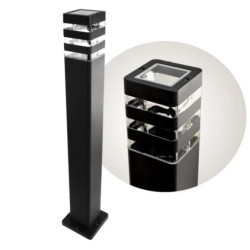 Słupek ogrodowy Santa 1x E27 80cm czarny