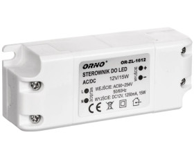 Zasilacz LED 12V DC 15W 1,25A IP20 OR-ZL-1612