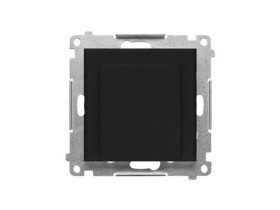 SIMON 55 Wyłącznik hotelowy elektroniczny z podświetleniem LED przekaźnik 16 A 230 V z opóźnieniem 10 20 30 s. czarny mat TEWH1.