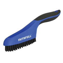 Faithfull 1661 Scratch Brush Soft Grip 4 x 16 Row Plastic