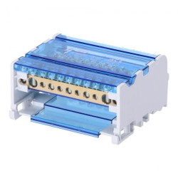 Blok rozdzielczy modułowy Listwa łączeniowa 4x11 100A na szynę DIN TH35 4x (2x 10-25mm2 + 4x 1,5-4mm2 + 5x 2,5-6mm2) Model FJ-41