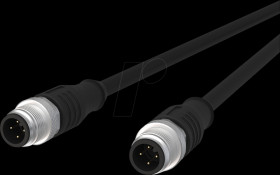 142MFA11010 Sensor cables, M12, 4-pin, plug &gt; plug, 1 m