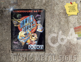Weathered Look Commodore 64, ZX Spectrum Game Head Over Heels Box Artwork Metal Sign [637]