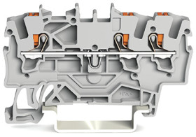 Blok zacisków przelotowych WAGO poziomy: Pojedynczy 22 → 14AWGWciskany zacisk Cage Clamp TOPJOB S, 2201 17.5A