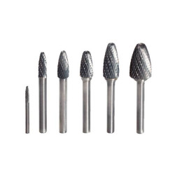 KS Tools 515.3261 Hard Metal Round Arch Rotary Burr Form F, 3mm