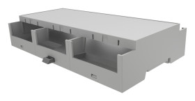 Obudowa DIN 90mm Obudowa szyny DIN 90 x 32.2mm materiał: ABS Płytka drukowana Italtronic