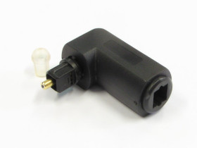 Przejście wtyk TOSLINK - gniazdo TOSLINK kątowe