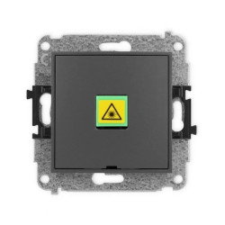 ICON Mechanizm gniazda światłowodowego/optycznego pojedynczego, bez pola opisowego grafitowy mat 28IGOPBO-1