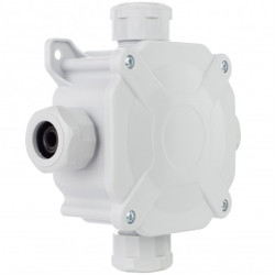 Puszka instalacyjna z dławikami PG16 natynkowa 75x75x33mm hermetyczna IP67 ze złączkami szara