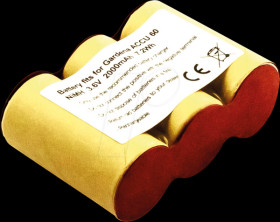 31037 Battery for Gardena ACCU 60, NiMh, 2000 mAh