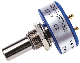 Potencjometr 50kΩ typ Obrotowy Vishay średnica wału 6,35 mm 1W długość wału 20.6mm średnica 22.23mm Montaż panelowy