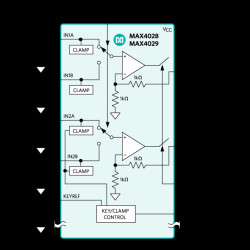 Triple/Quad, 2:1 Video Multiplexer-Amplifiers with Input Clamps
