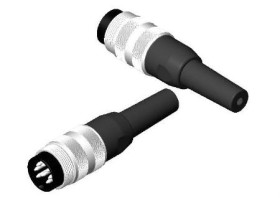 Złącze DIN 8 -pinowe Męski Montaż na kablu 250 V