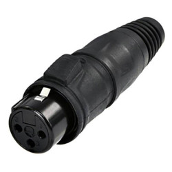 Rean RCX3F-Z-002-1 XLR Connector Socket 3-Pin Straight 1pc
