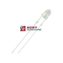 Dioda LED 3mm żółta clear 1000-1200mcd 590-595nm