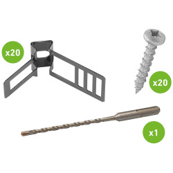 D-Line EVFIX10B EV Fixing Pack 10-17mm Black. Bag of 20 &amp; 1 x 5mm SDS Bit