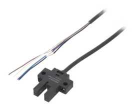 Czujnik fotoelektryczny, nadajnik-odbiornik (szczelina), z konfiguracją wyjścia: PNP, max. 0,1A, 5mm, IP50, BS5-K1M-P