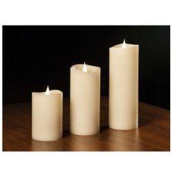 ŚWIECA WOSKOWA LED IVORY MAŁA 76x130mm