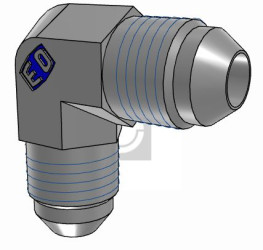 Złączka hydrauliczna, Złacze A: UNF 1/2-20 męskie, Złacze B: UNF 1/2-20 męskie