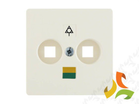 BERKER B.KWADRAT Płytka czołowa do gniazda wyrównania potencjału podwójne krem połysk 140302 HAGER