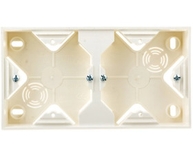 IMPRESJA Puszka natynkowa podwójna ecrue PNP-2Y/27