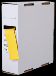 Heat-shrink tubing box, 12 m, yellow, Ø6.4 mm