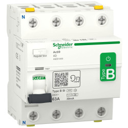 Schneider Electric A9Z61463 Acti 9 iID RCCB B-SI 63A 30mA 4-pin 400V AC