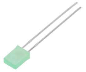 LED PROSTOKAT ZIELONA 5X2X7,05 20MA 1300