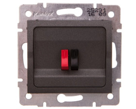 LOGI Gniazdo głośnikowe pojedyncze Grafit 25291