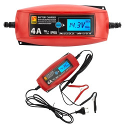 Prostownik automatyczny z mikroprocesorem 6V/12V 4A LCD 010303 SENA