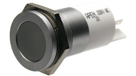 Lampka kontrolna do montażu panelowego 24V dc Zielony, Czerwony, Żółty 22mm LED Faston, oczko lutownicze APEM