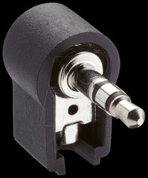 10458 Jack plug, 3.5 mm, stereo, angled