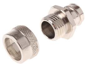 Łącznik do kanałów kablowych Adaptaflex gwint M16 16mm Złącze proste Mosiądz IP54 Srebrny