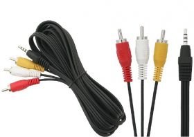 PRZEWOD JACK 2,5MM 4-POL. 3*RCA 1.5M