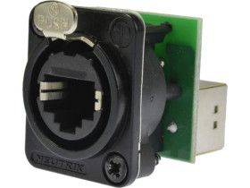 NEUTRIK Gniazdo tablicowe panelowe RJ45 8P8C kat.5e Łącznik sieciowy NE8FDP-B