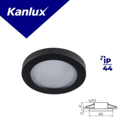 Oprawa punktowa wodoszczelna FLINI IP44 DSO-B czarna okrągła bez oprawki 33122