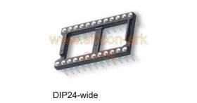 IC Socket 24-pin DIL wide - turned pin (824-AG11D-ESL) - TE Connectivity