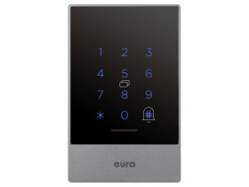 Zamek szyfrowy "EURA" AC-03C9 z klawiatura dotykową sterowaniem SMS czytnikiem Mifare modułem bluetooth system rejestracji czasu