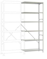 Manuflex RB2190 Moduł rozszerzający do regału 100 kg (S x W x G) 970 x 2500 x 400 mm stal cynkowany ocynkowany Podłoga m